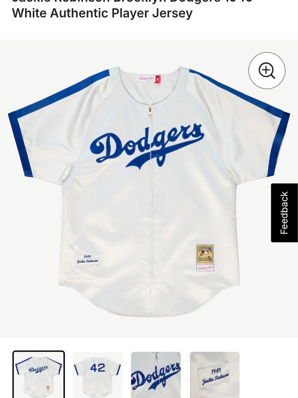BNWT Authentic 1949 Jackie Robinson LA Dodgers Jersey Small